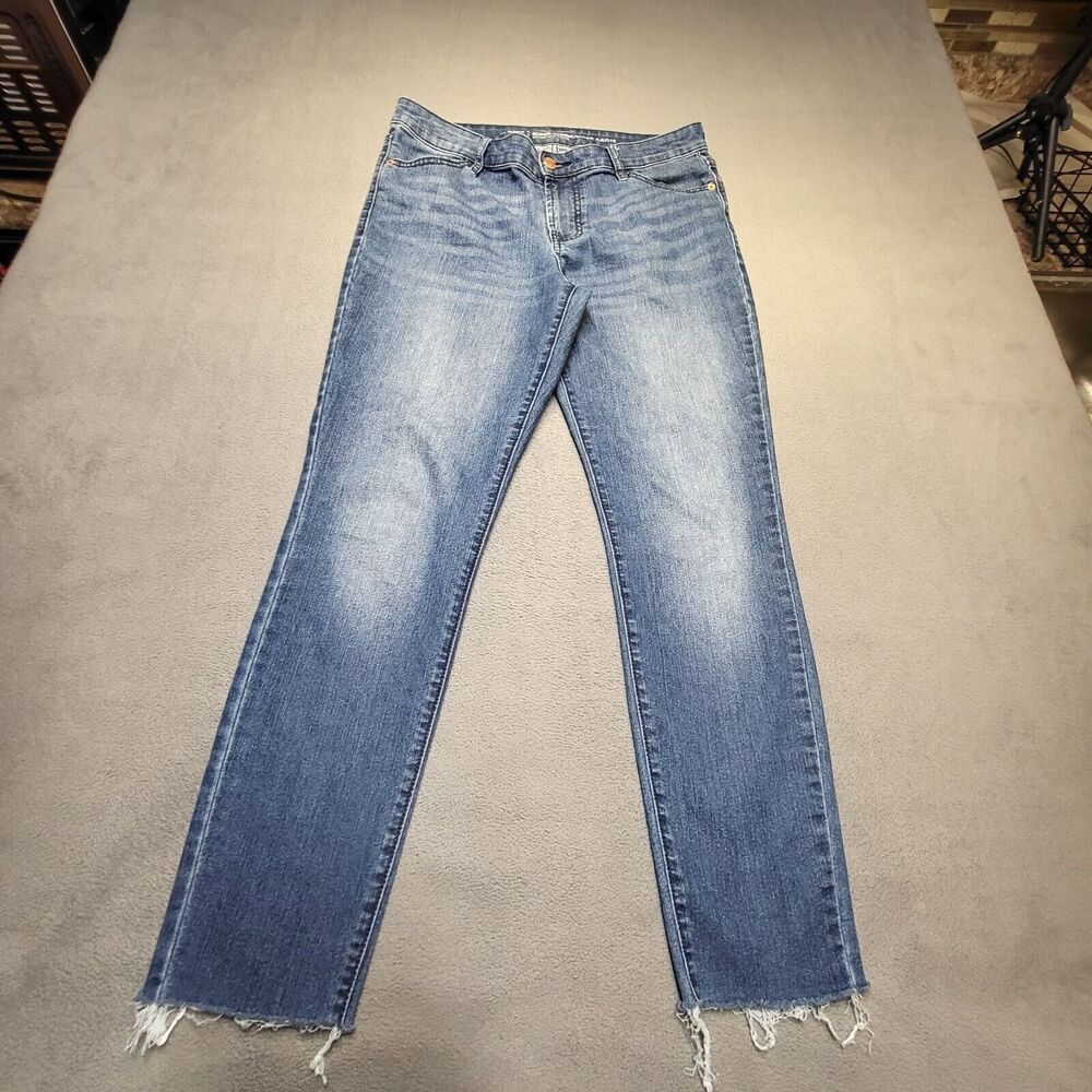 Old Navy Jeans Womens 10 Blue Skinny Leg Distressed Denim‎ Stretch